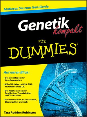 cover image of Genetik kompakt f&uuml;r Dummies